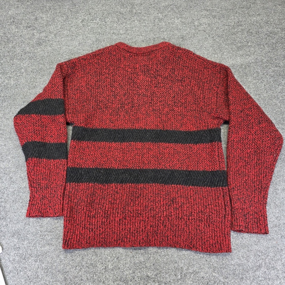 Vintage Woolrich Sweater Mens LG 85% Wool Blend Crew Neck Pullover Knit Red/BLK - Picture 4 of 4